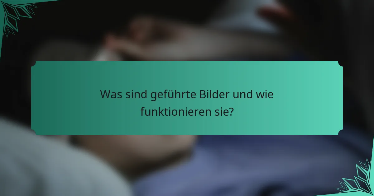 Was sind geführte Bilder und wie funktionieren sie?